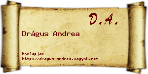 Drágus Andrea névjegykártya
